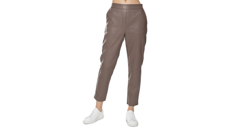 Black Tape Faux Leather Straight Leg Pants